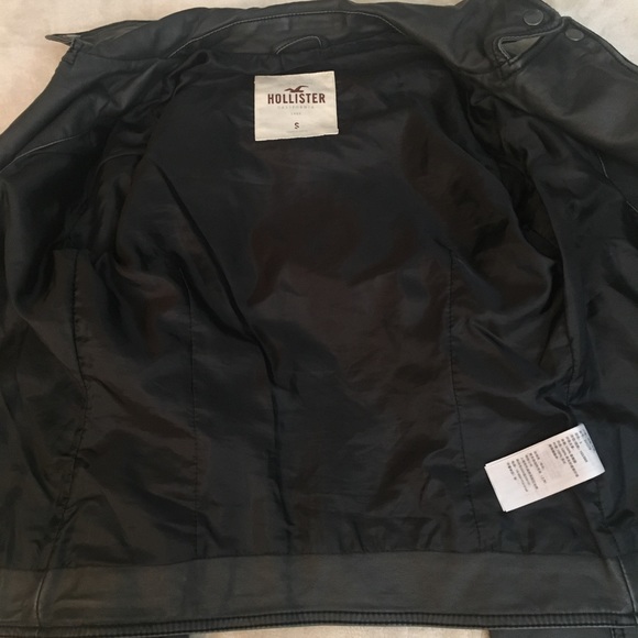 Hollister Washed Faux Leather Biker Jacket - Picture 5 of 8